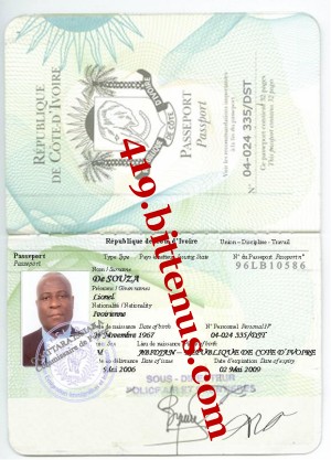 Passport lionel desouza
